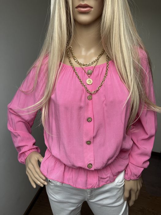 Bluzka Różowa na lato nowa Rozmiar M/L 100% Wiskoza Boho/Pinterest