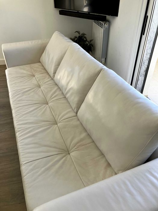 Sofá Antarte de pele branca