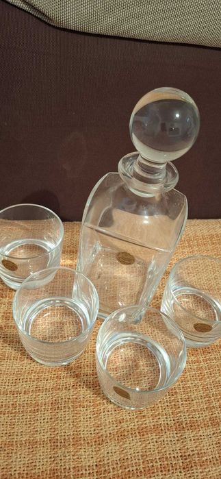 3 Garrafas e 6 copos de Crystal d'Arques425284177233203201
