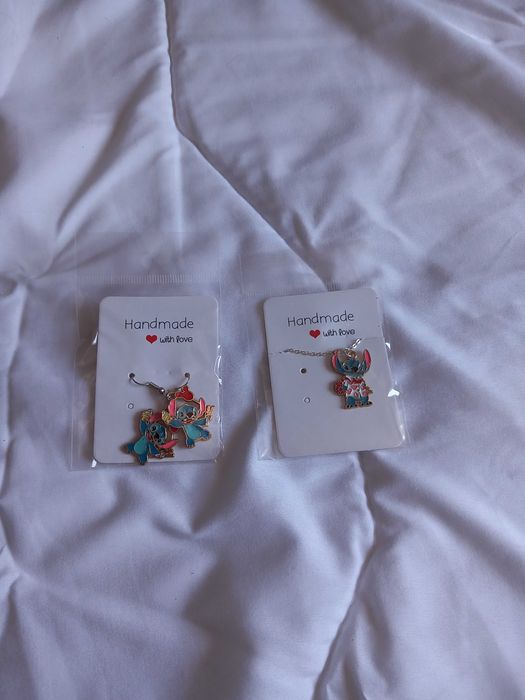 Colar a brincos Lilo e Stitch (novo)