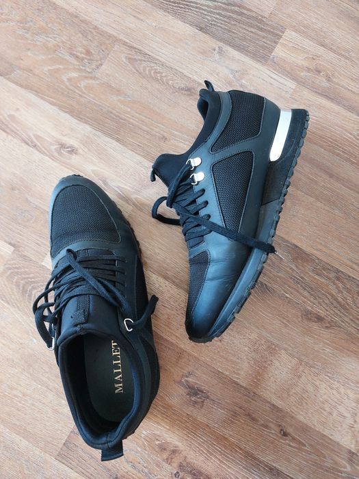 Mallet London buty męskie czarne sznurowane sneakersy