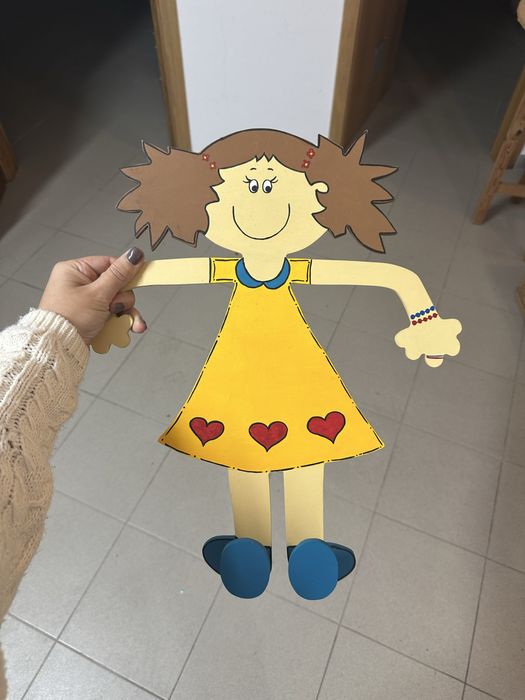 Cabide Criança Menina Pendurar Amarelo Azul Vermelho