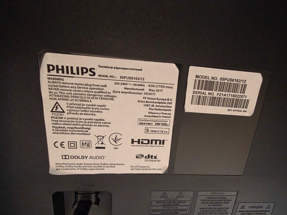 Smartv Philips 55' com Base