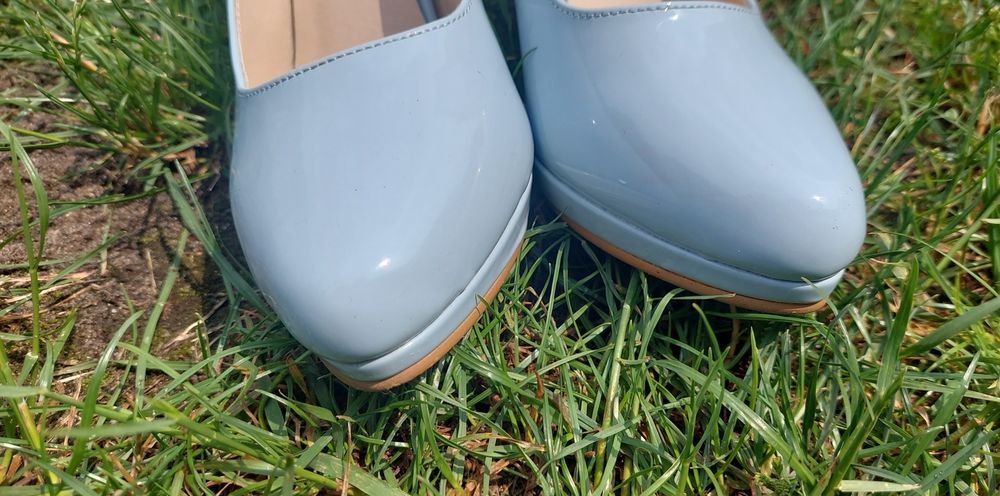 Buty wysokie niebieskie 40