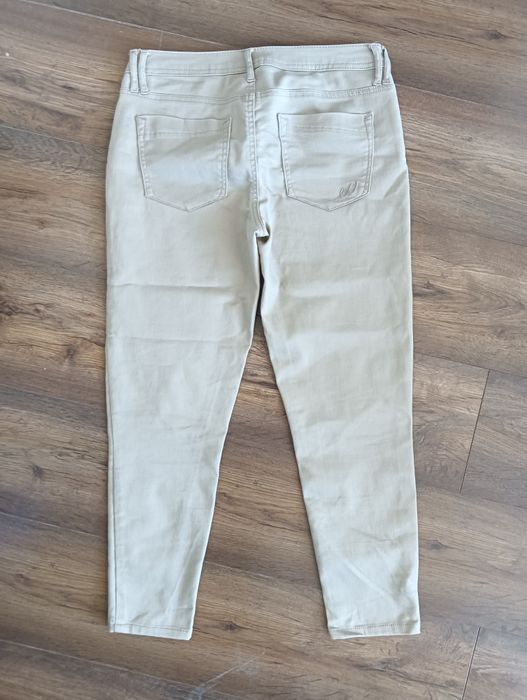 Spodnie damskie beżowe elastyczne Express rozmiar M