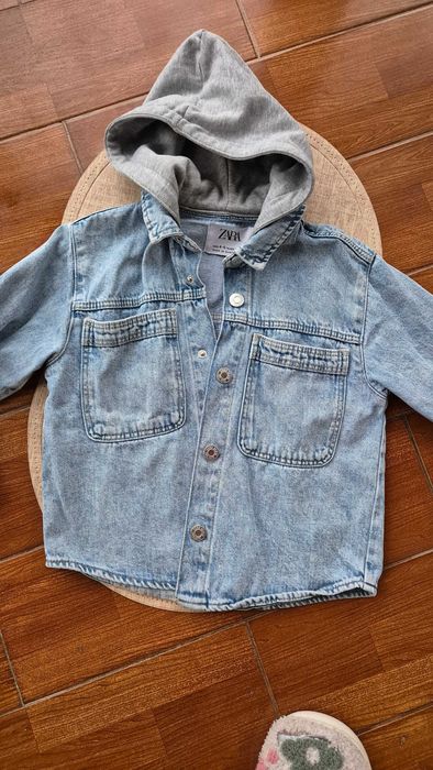 Джинсовка zara р. 104-110  р. 4-5 джинсова сорочка джинсовая курточка