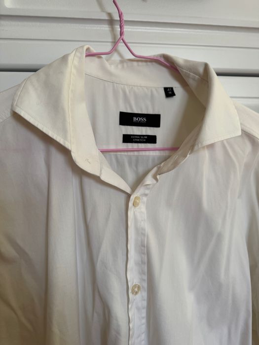 Чоловіча біла сорочка Hugo boss slim белая мужская рубашкА