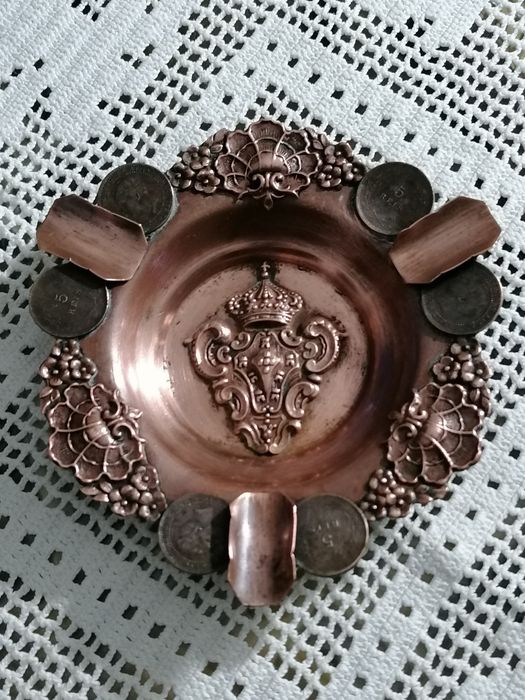 Cinzeiro antiguidade cobre