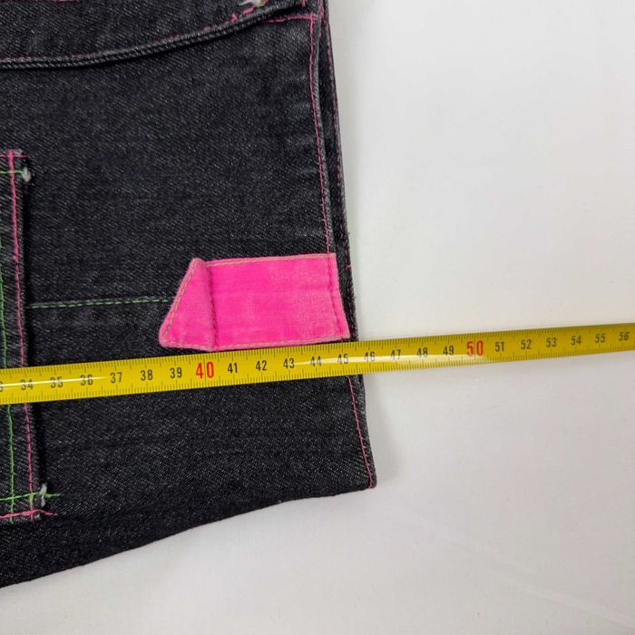 Mini Saia Denim Preto Saik S Vintage Anos 90