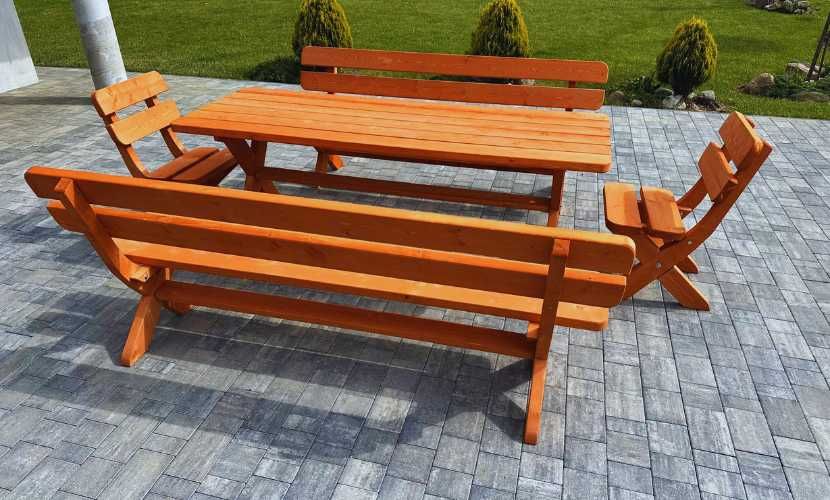 Meble Ogrodowe 2 metrowe drewniane tradycyjne NOWE solidne