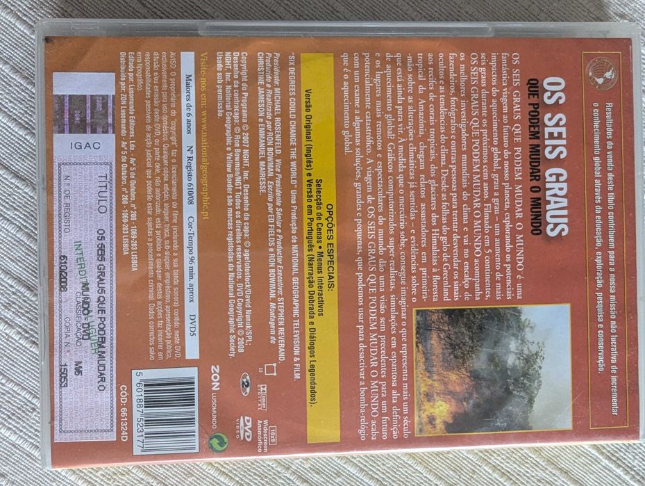 Coleção 4 DVDs Documentários National Geographic - Como Novos