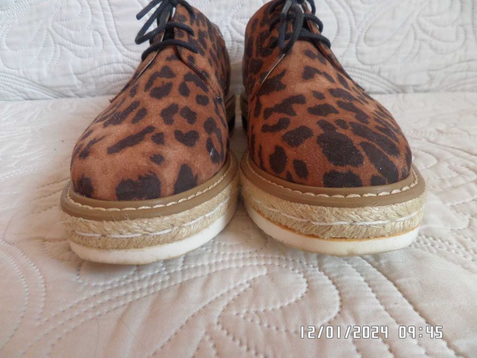 New Look buty oxfordki, derby leopard 37