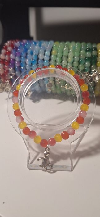 Bransoletka pomarańczowo żółta