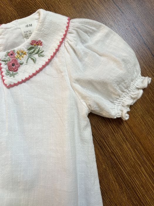 Сукня 100% котон розмір 74 нарядна біла h&m