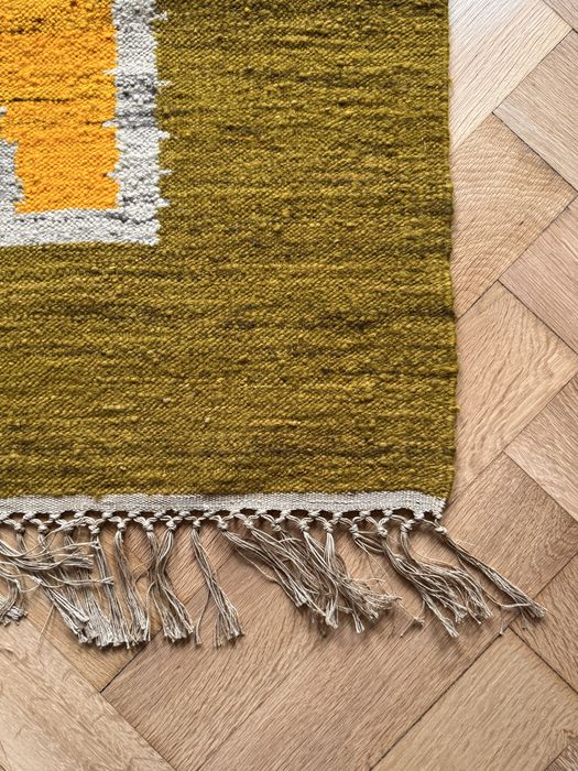Kilim geometryczny lata 60 vintage PRL
