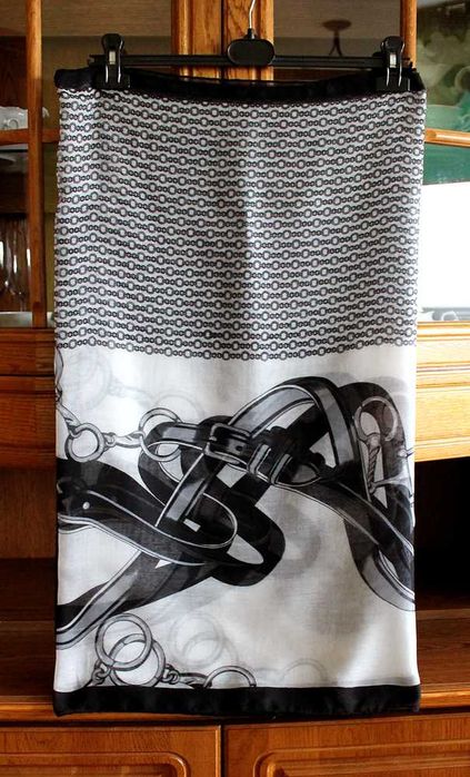 Cienki Szalik -Apaszka - 82x180 cm