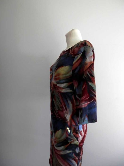 Sukienka Wizytowa Dżersejowa Jersey Kolory Ciepłe Wiskoza 44