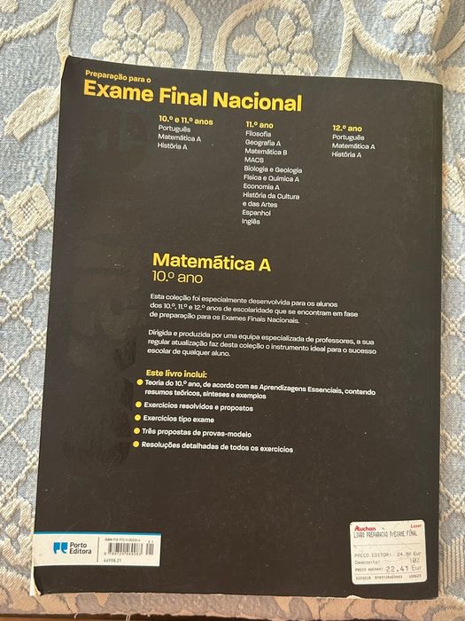 Manual para testes de matemática A 10 ano