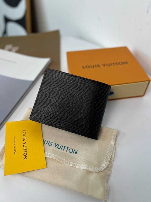 Кошелек Луи Витон черный бумажник Louis Vuitton органайзер LV k314