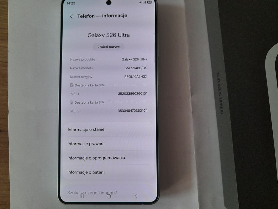 Galaxy s26 ultra 512g nowy