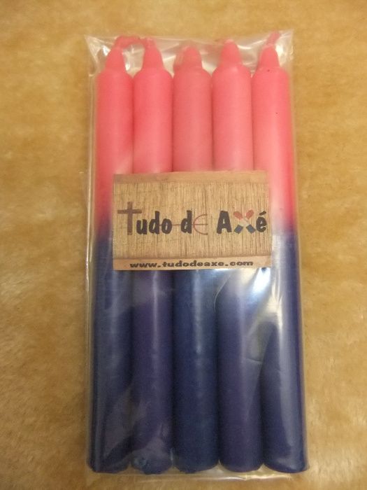 Vela de duas cores - preto-velho | exu | pomba gira | erê | malandro