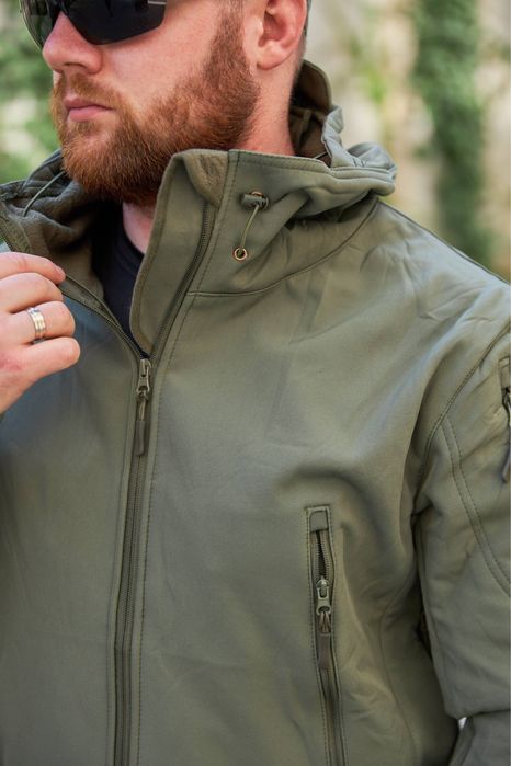 Куртка демісезонна Олива Soft Shell Shadow тактична водонепроникна