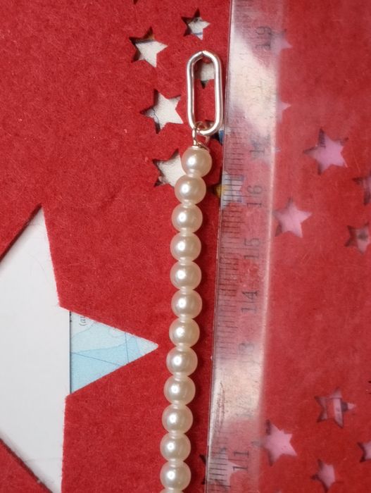 Na święta nowa bransoletka srebrna perły 925srebro duże ogniwa