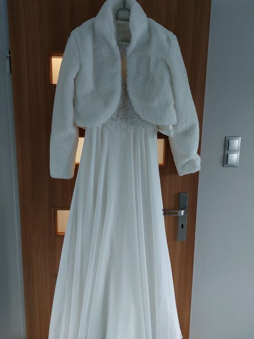 Sukienka ślubna rozm. 36/38 w gratisie(bolerko, buty, poduszk