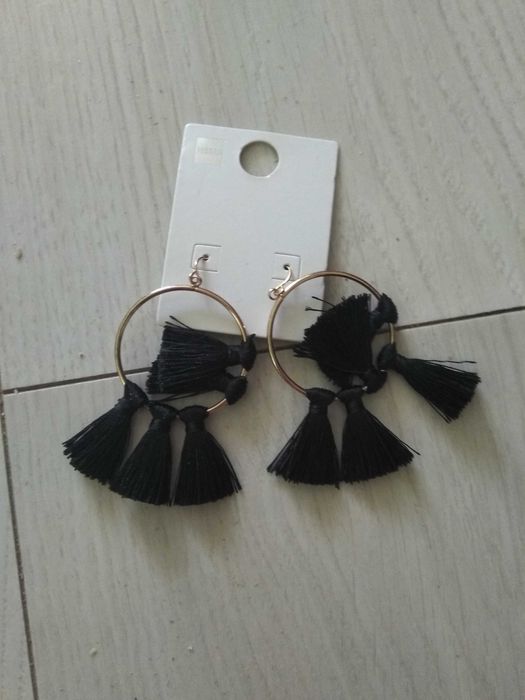 Серьги винтажные со щеточками