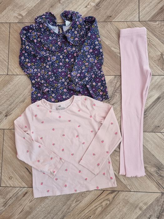 Zestaw paka paczka ubranek dla dziewczynki Zara h&m 116