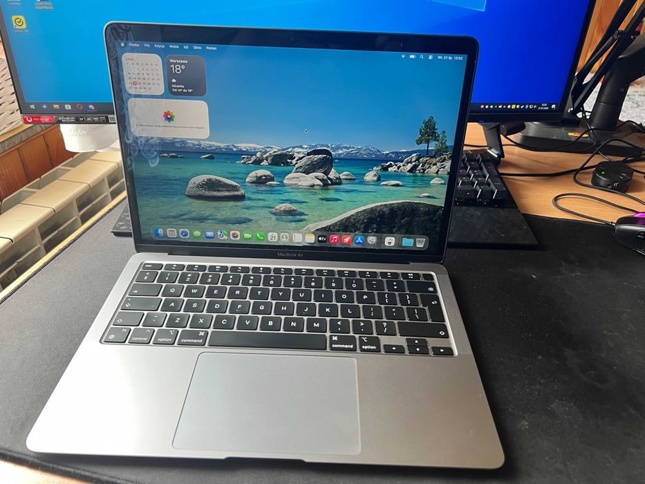 APPLE MacBook Air 13 M1/8GB/256GB SSD/INT/macOS Gwiezdna szarość - jak nowy