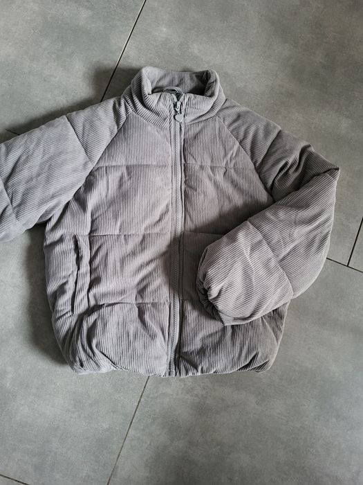 Kurtka puchowa szara dziewczęca