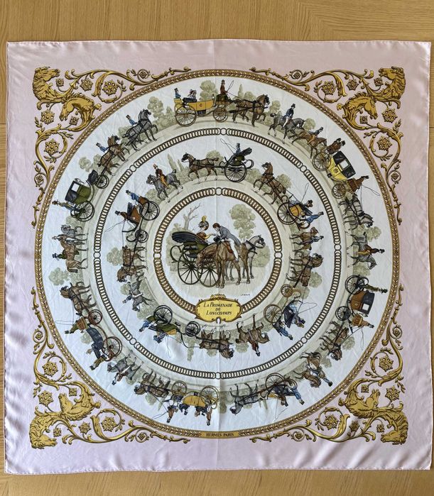 Hermès chusta jedwabna 90x90 La Promenade De Longchamps