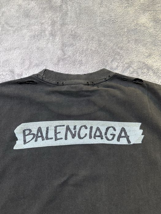 Футболка Balenciaga masking tape t-shirt S M L