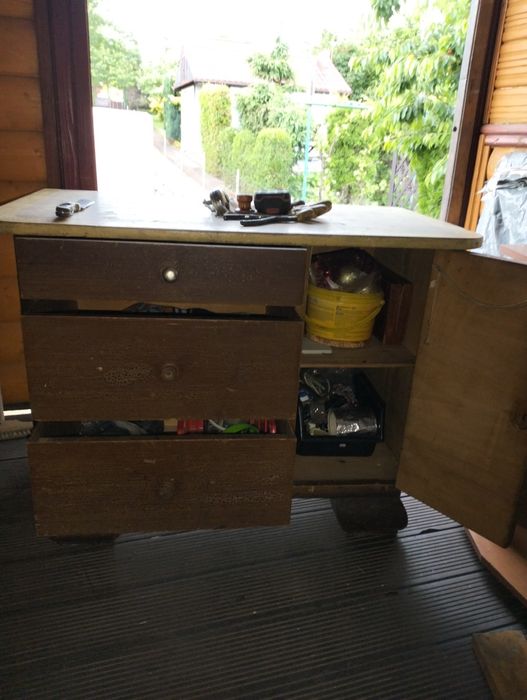 Stara komoda PRL plus nadstawka Stanisław albrecht lata 50 60 bydgoska