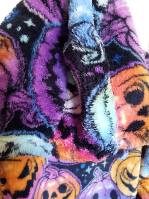 Loungewear/pijama grande, tema Halloween Abóboras (quente)
