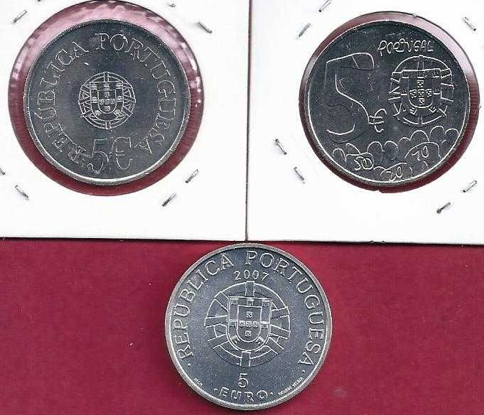 MOEDAS Euros  1,5  2,5  e 5 euros 7 Moedas
