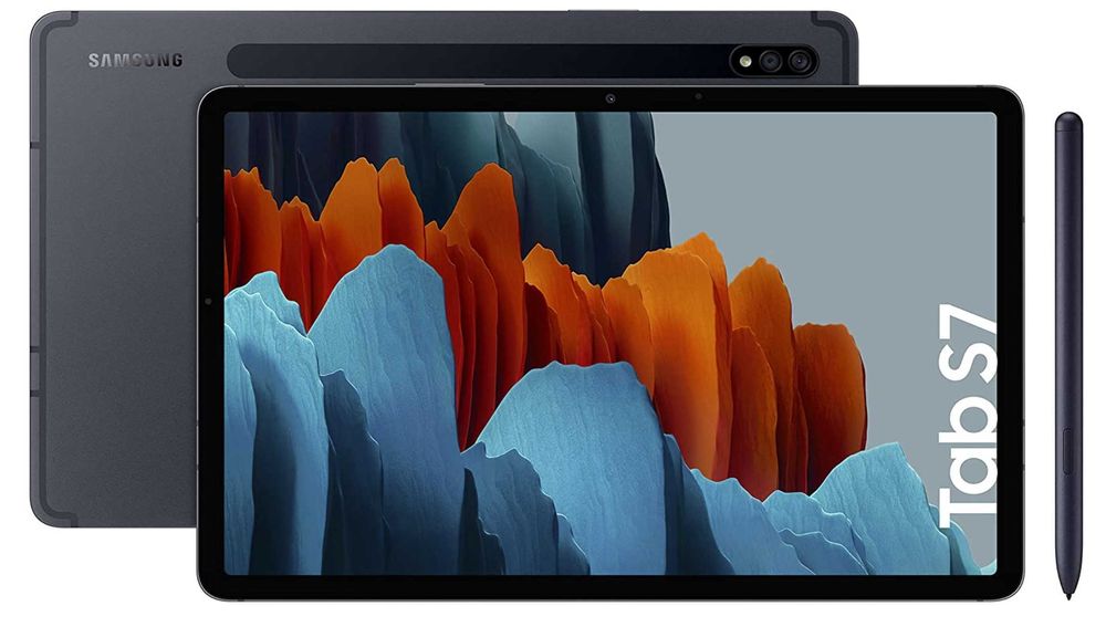 Samsung Galaxy Tab S7 Tablet, 256GB, Black, with Original Keyboard Cover64170296072834121