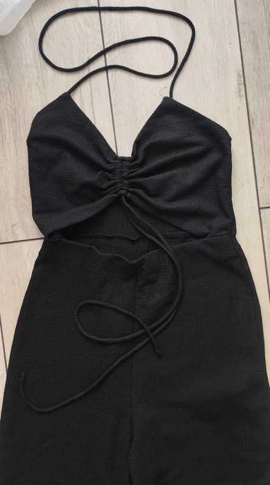 Kombinezon długie spodnie długi czarny elegancki XS 34 Bershka