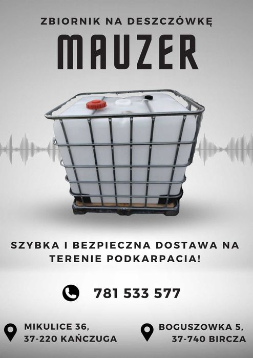 zbiorniki na wodę do ogrodu Mauzer 1000 l zbiornik mauser Beczka