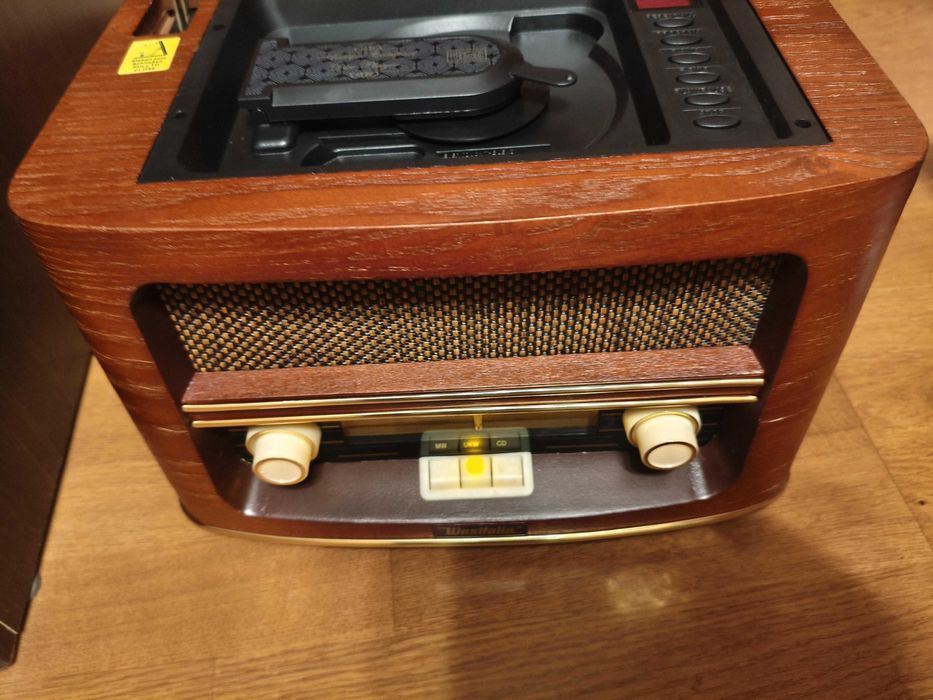Radio sieciowe AM, FM Westfalia z CD Retro drewno piękne stylowe