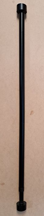 Karnisz czarny IKEA, uchwyty, kółeczka