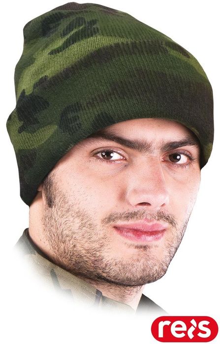 Шапка в'язана зимова камуфляжна Польща CZBAWFOREST