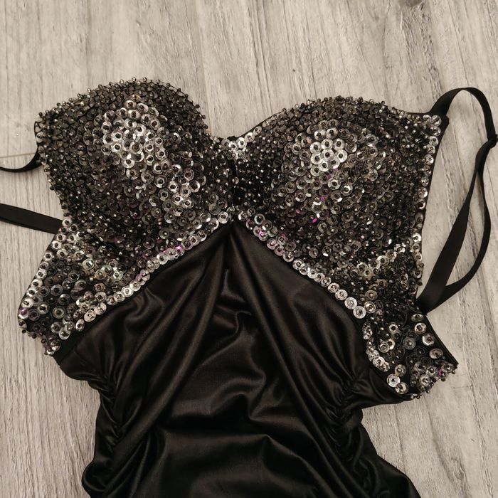 Sukienka S/M mini_skórzana_cekiny_kobieca_sexy