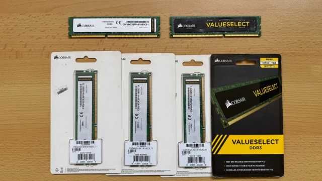 Memórias Corsair 4GB DDR3 1600MHz