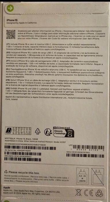 Iphone 16 128GB Novo - PF LER ANÚNCIO