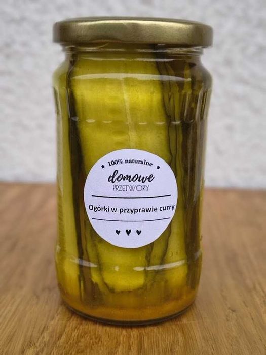 Domowe ogórki w curry – chrupiące słupki, słodko-pikantne, EKO
