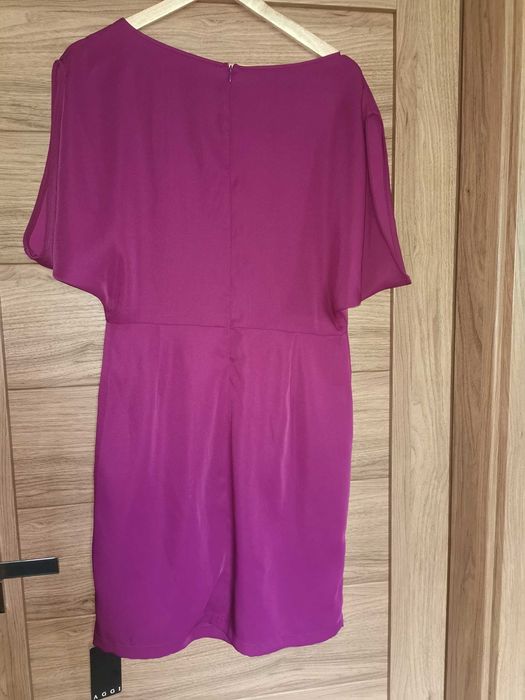 Sukienka AGGI, model Santi, rozmiar 40, ciemna fuksja