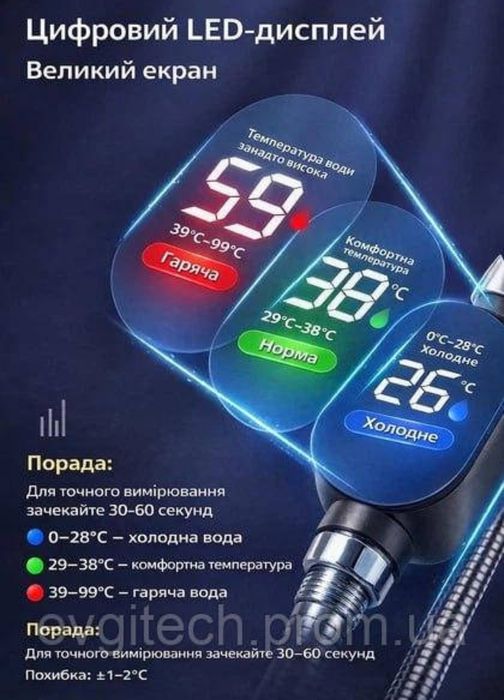 цифровий термометр для душу