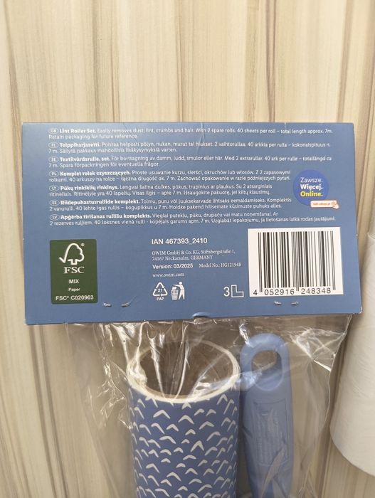 Komplet rolek czyszczących